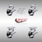 Service Caster 4 Inch SS Glass Filled Nylon Caster Set with Roller Bearings & Brake/Swivel Lock SCC-SS30S420-GFNR-TLB-BSL-4 - alternate 3